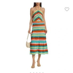 Saylor Freida crochet knit midi dress